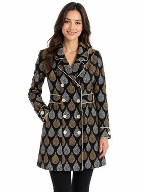Dear Creatures Teardrop Breezy Day Double Breasted Trench Coat NWT